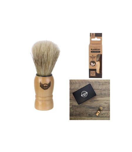 Blaireau de Rasage en Bois Homme 10cm Beige