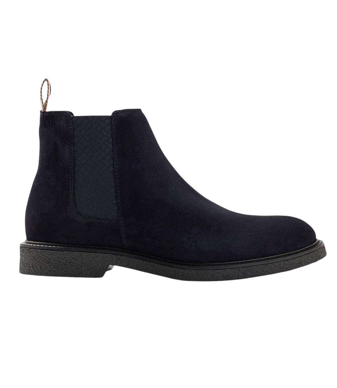 Bottines Chelsea Motif/style En Relief Homme Bleu Foncé Boss-4