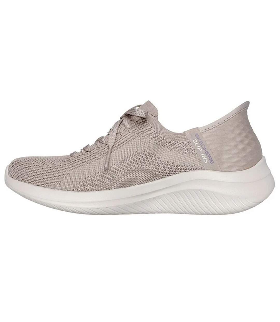 Womens/ladies Ultra Flex 3.0 Brilliant Path Slip-in Trainers Taupe Skechers-2