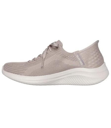 Womens/ladies Ultra Flex 3.0 Brilliant Path Slip-in Trainers Taupe Skechers