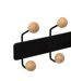 Patère Murale en Bois 10 Boules 44cm Noir-2