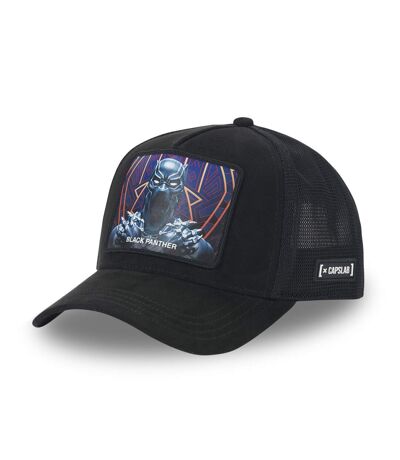 Casquette homme trucker en suedine finitions premium Marvel Panther Capslab