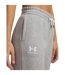 Womens/ladies Performance Fleece Tapered Tracksuit Bottoms Grey Under Armour-3