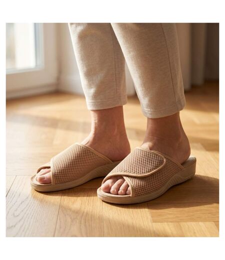 OZABI-Pantoufle Mule Femme Mesh Microperfore Scratch Ajustable Fabriquee en Espagne