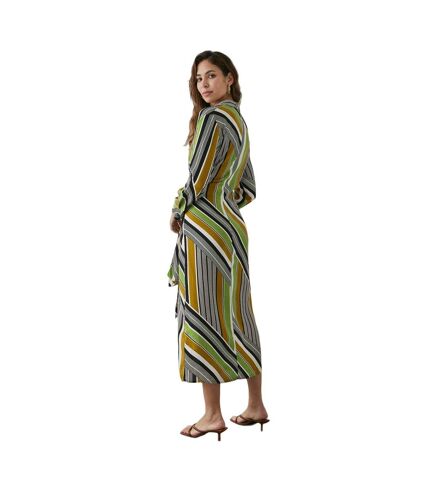 Principles Womens/Ladies Striped Front Tie Shirt Dress (Lime) - UTDH6056