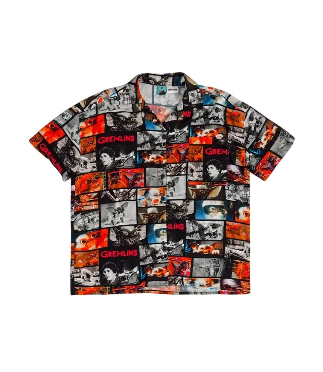 Unisex Adult Movie Reel Button Front Shirt Multicoloured Gremlins-1