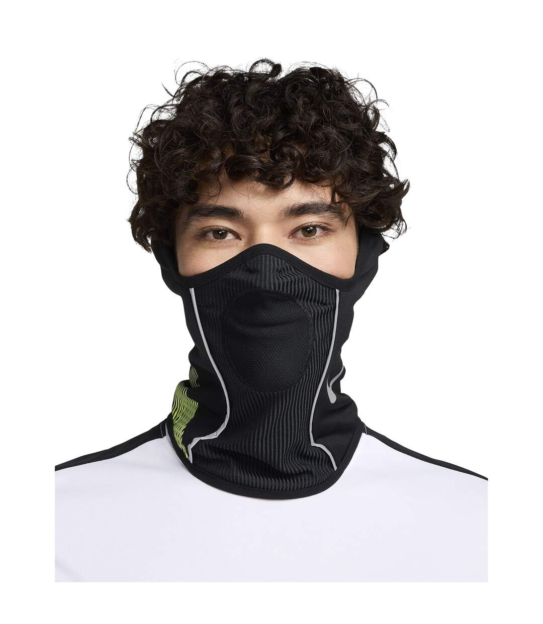 Cache-cou Academy Homme S-m Noir Vert Fluo Argenté Nike-1