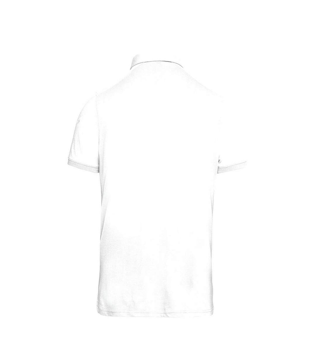 Polo homme blanc Kariban