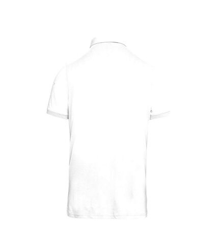 Kariban Mens Jersey Knit Polo Shirt (White) - UTRW7466