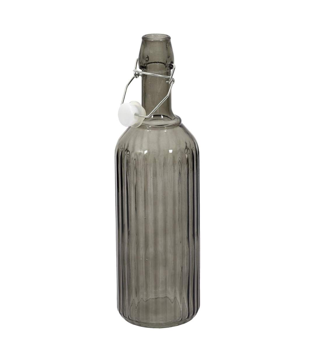 Bouteille en Verre Design Clapet 1L Gris-2