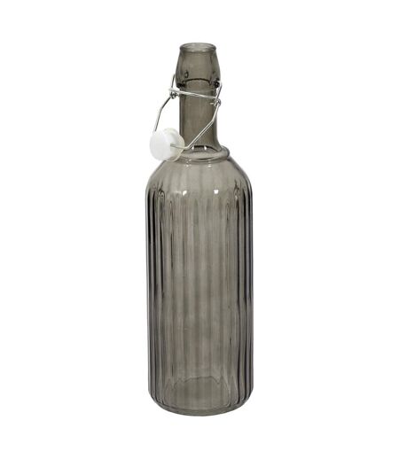 Bouteille en Verre Design Clapet 1L Gris