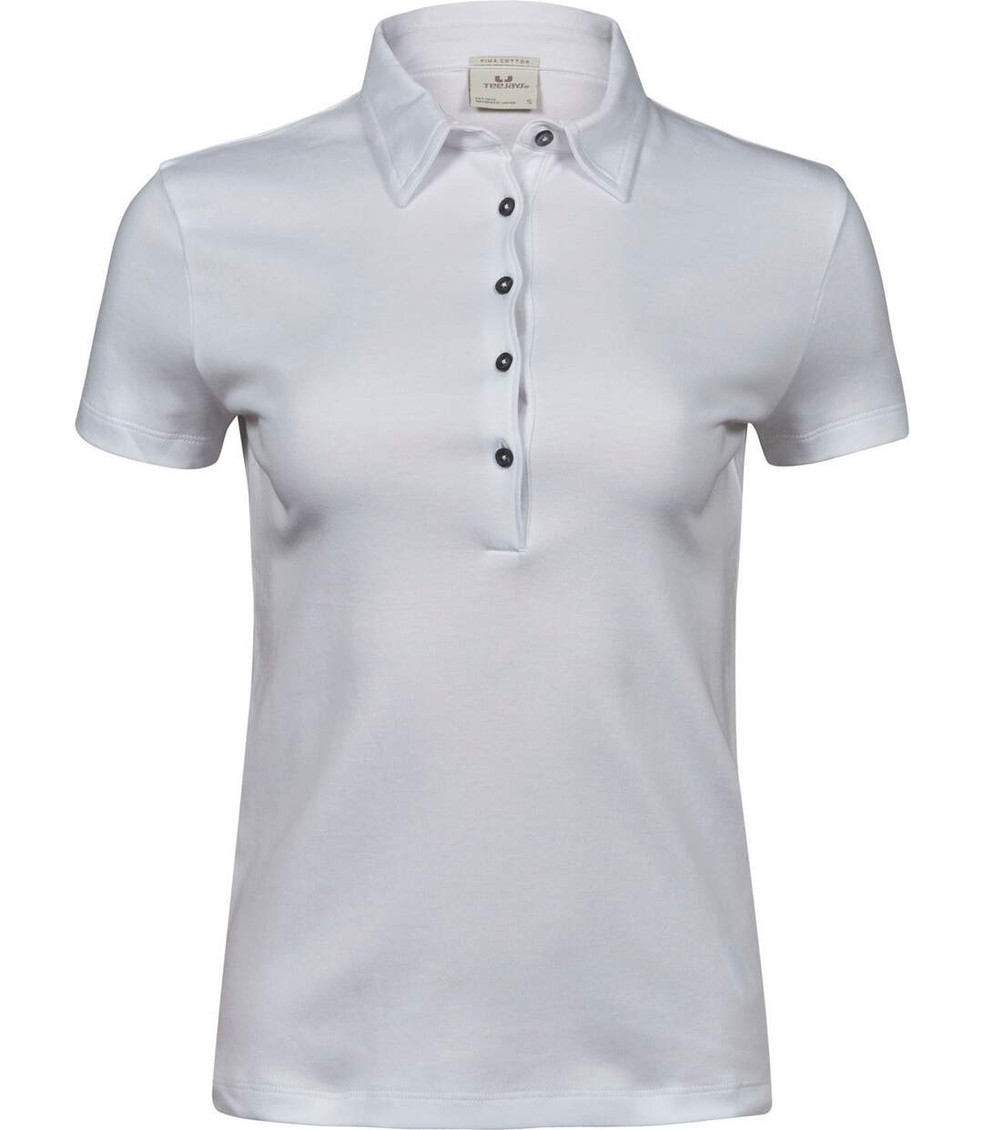 Polo femme premium coton pima - 1441 - blanc - manches courtes-2