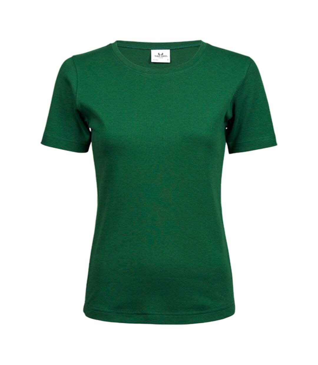 Womens/ladies Interlock T-shirt Forest Green Tee Jays-1
