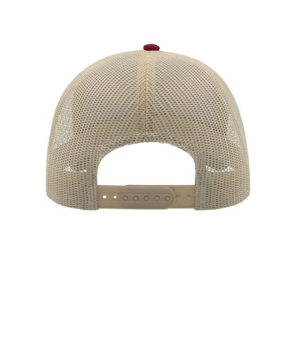 Casquette style trucker rapper mixte bordeaux / beige gris Atlantis