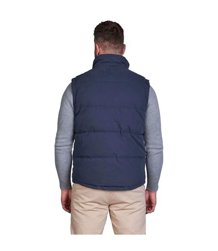 Mens classic padded gilet navy Raging Bull