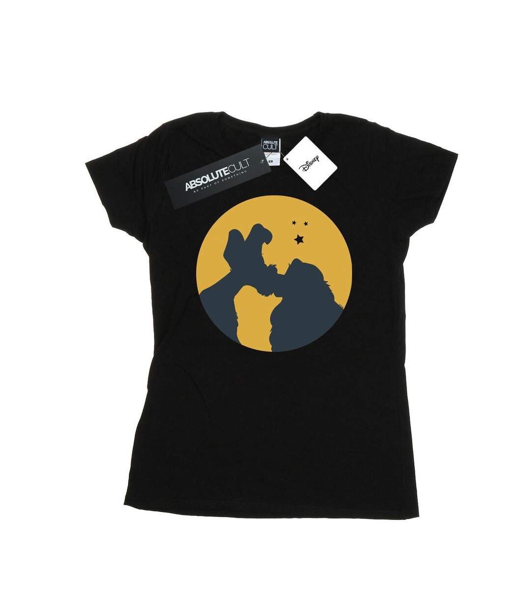 Disney - T-shirt LADY AND THE TRAMP MOONLIGHT KISS - Femme (Noir) - UTBI16183-1