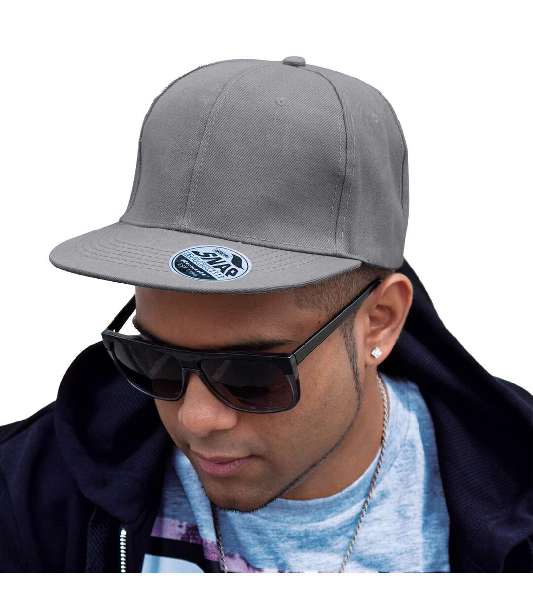 Casquette ajustable bronx original gris chiné Result Headwear-3