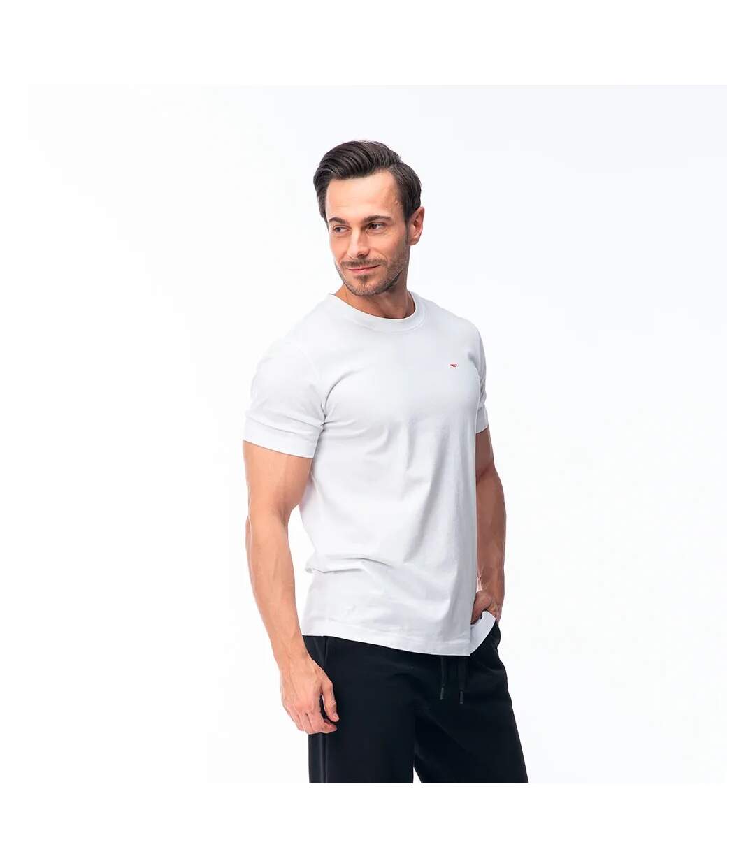T-shirt Playo Homme Blanc Hi-Tec-1