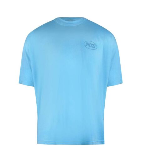T-shirt Motif/style Logo Monochrome Homme Bleu Diesel