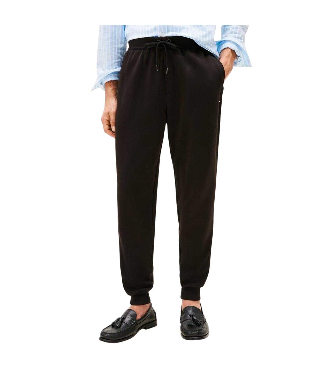 Mens Fleece Regular Joggers Black Tommy Hilfiger-3
