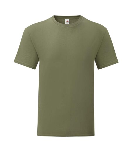 Fruit Of The Loom Mens Iconic T-Shirt (Pack of 5) (Classic Olive Green)