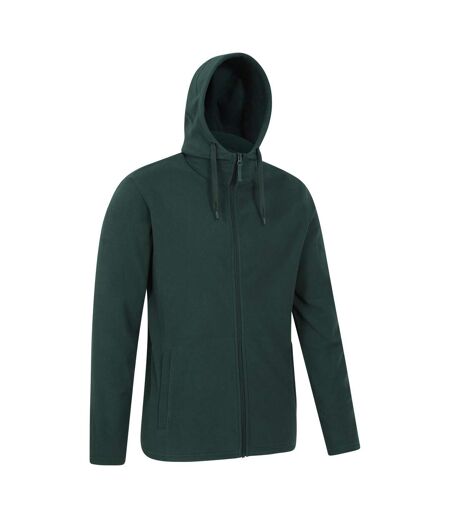 Mens Camber Fleece Full Zip Hoodie Dark Green Mountain Warehouse