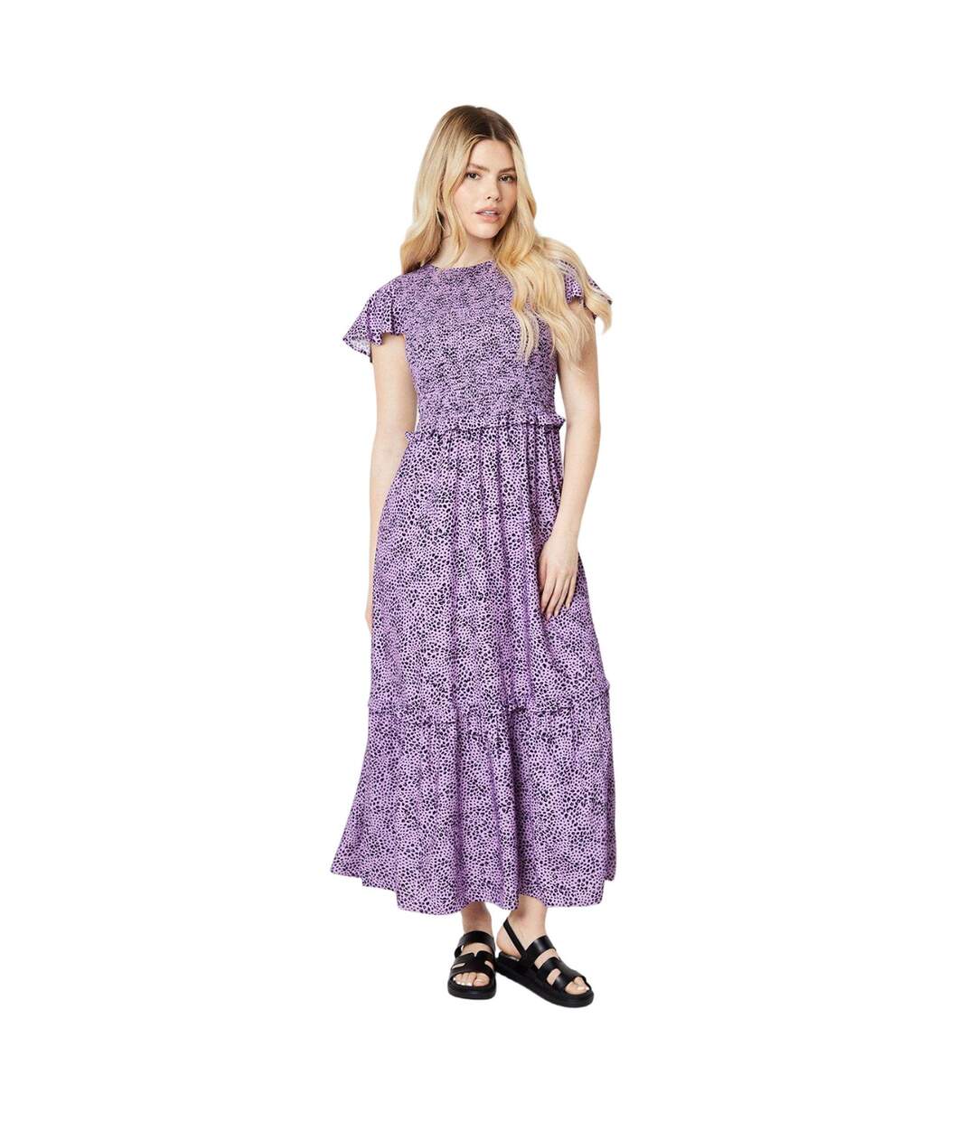 Robe mi-longue femme lilas Dorothy Perkins-1