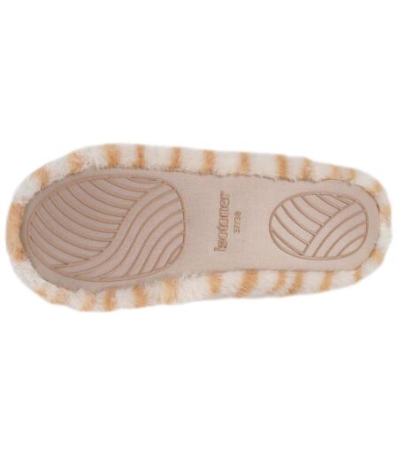 Isotoner Chaussons extra-light Ballerines femme imitation fourrure - tissu antidérapant
