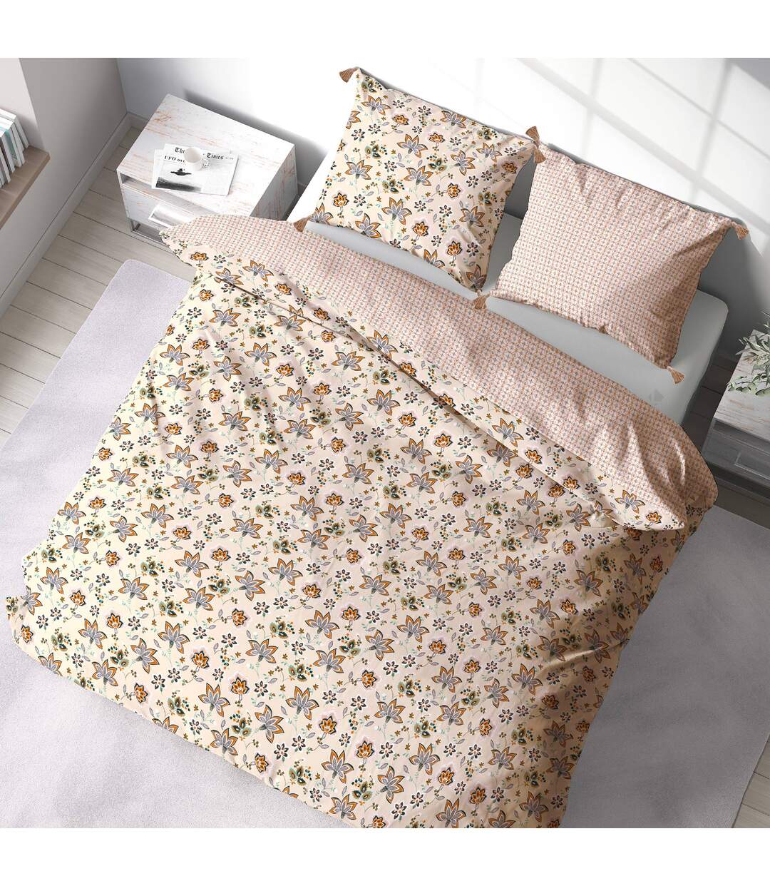 Parure de lit DENIA coton  Taie 63x63 cm-3