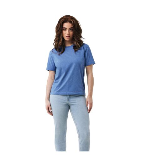Unisex adult teide recycled cotton t-shirt heather blue Iqoniq