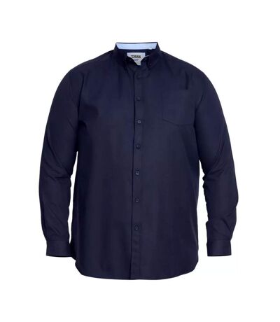 D555 Mens Richard Oxford Kingsize Long-Sleeved Shirt (Navy) - UTDC462