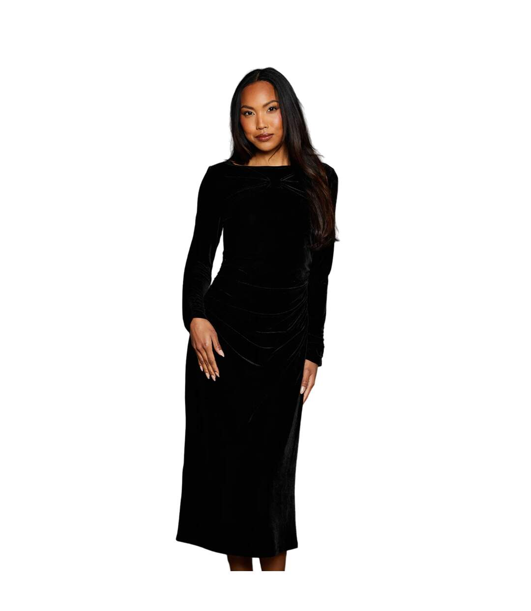 Robe mi-longue femme noir Principles-1