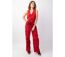 Combi Pantalon femme habillé PAULY rouge motif floral Coton Du Monde-2