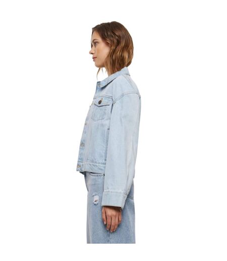 Veste En Jean Motif/style Années 80 Femme Bleu Clair Délavé Urban Classics