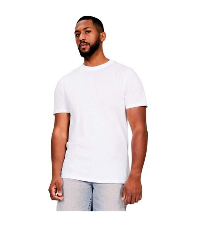 Casual Classics Mens Muscle Ringspun Cotton Tall T-Shirt (White)