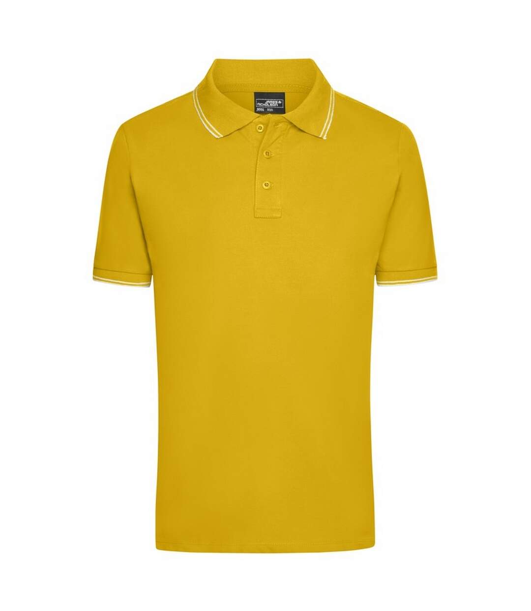 Polo Homme Jaune Blanc James And Nicholson-1