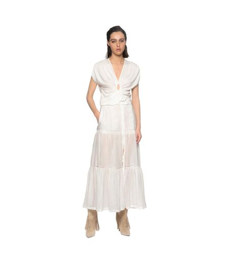 Haut Court Motif/style À Nouer Femme Blanc Pinko