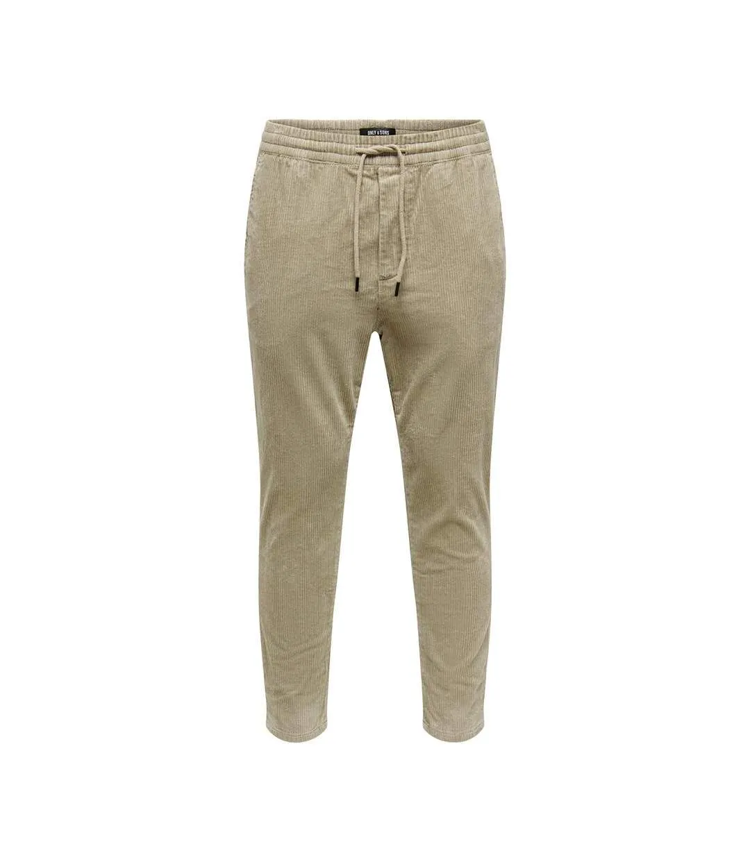 Pantalon velours beige foncé homme only & sons onslinus cropped-1
