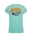 Womens/ladies seashore graphic slub t-shirt aqua blue Weird Fish-2