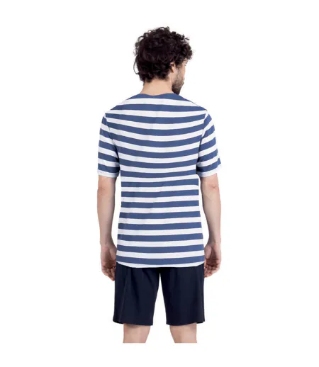 Pyjama court col rond homme Rayures Ocean Club Athena