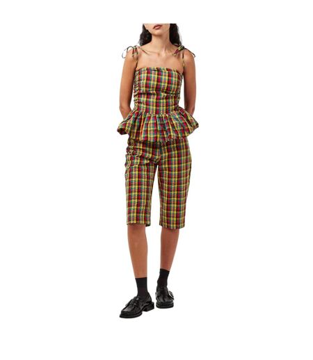 Débardeur Motif/style Motif Écossais Sabrina Femme Rouge Vert AmyLynn