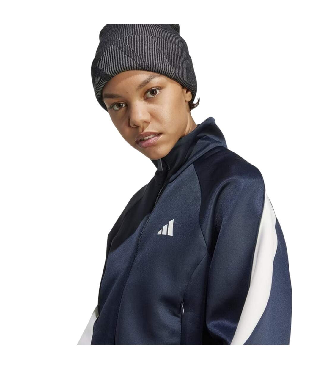 Womens/ladies Tracksuit Top Navy Adidas-4