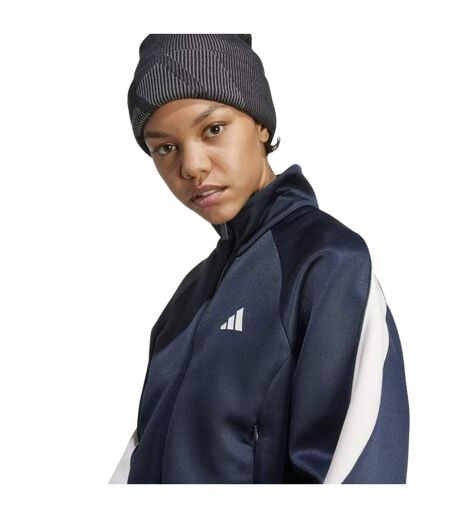 Womens/ladies Tracksuit Top Navy Adidas