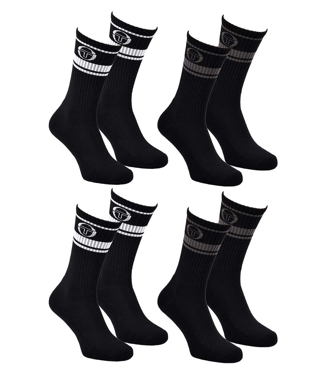 Chaussettes TENNIS SERGIO TACCHINI Lot de 4 Paires PREMIUM 2487 CREW N-2