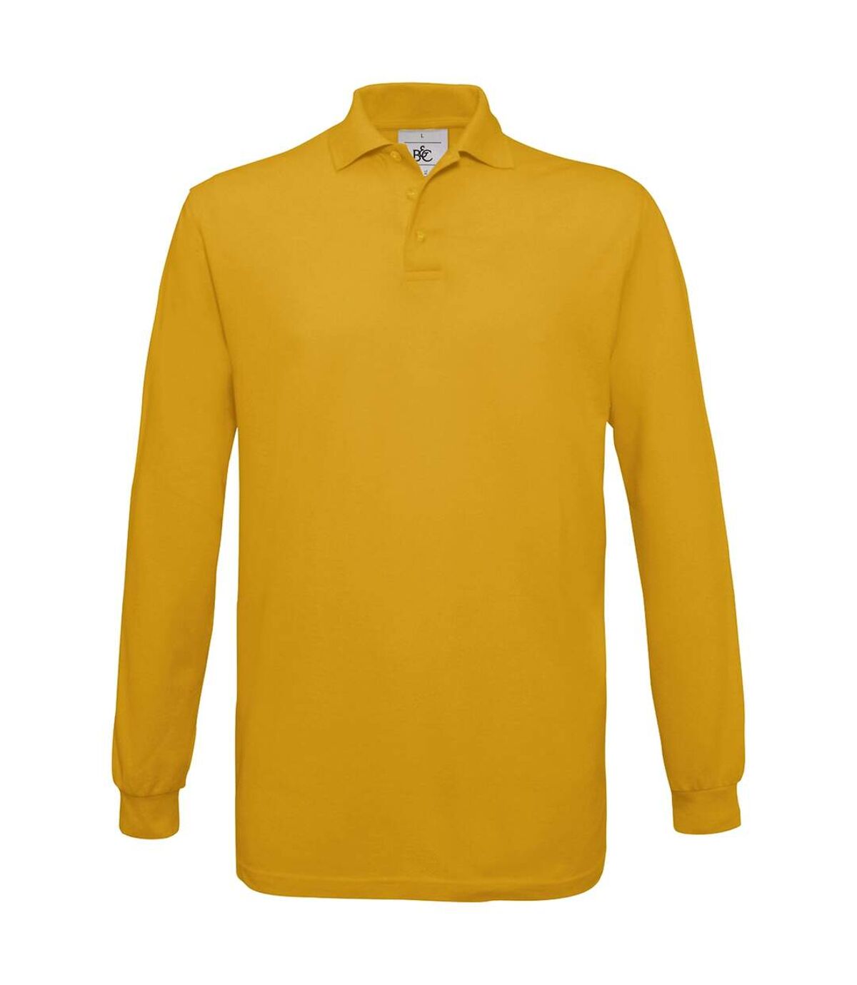 Polo homme manches longues - PU414 - jaune gold