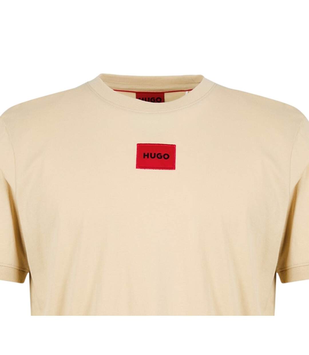 T-shirt Motif/style Logo Sur Poitrine Diragolino Homme Beige Hugo-3
