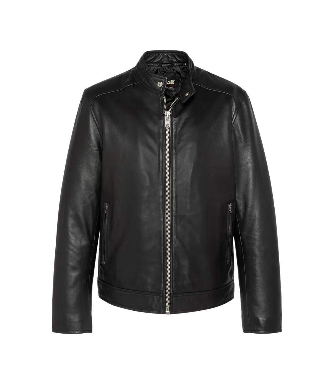 Blouson en cuir noir homme schott memphis-3
