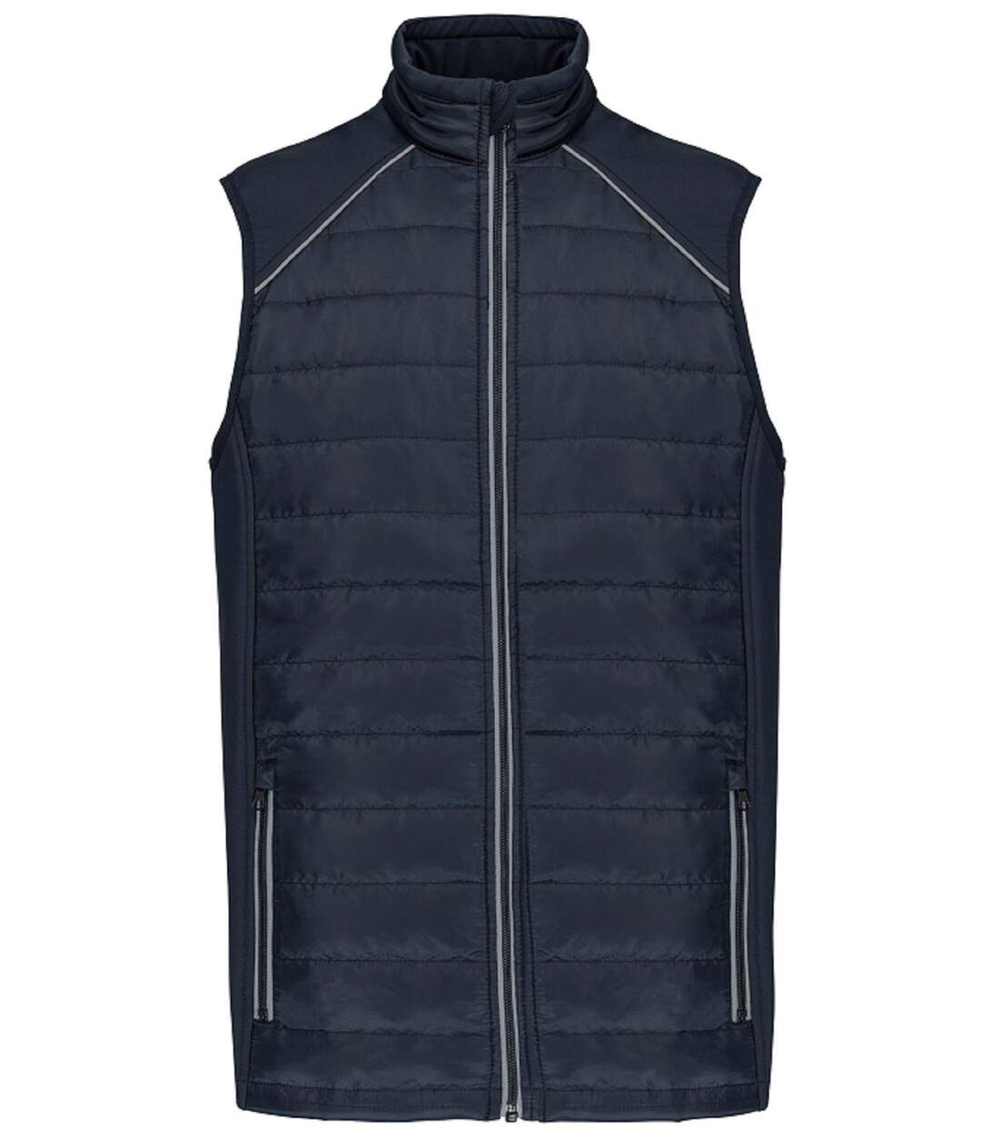 Bodywarmer DayToDay bi-matière - Unisexe - WK606 - bleu marine et gris