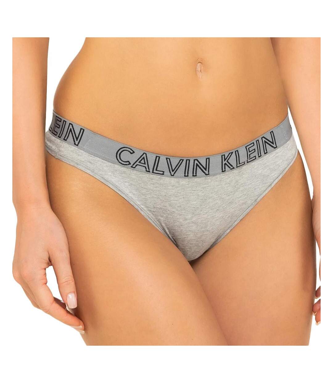 String Gris Femme Calvin Klein Jeans Thong - L