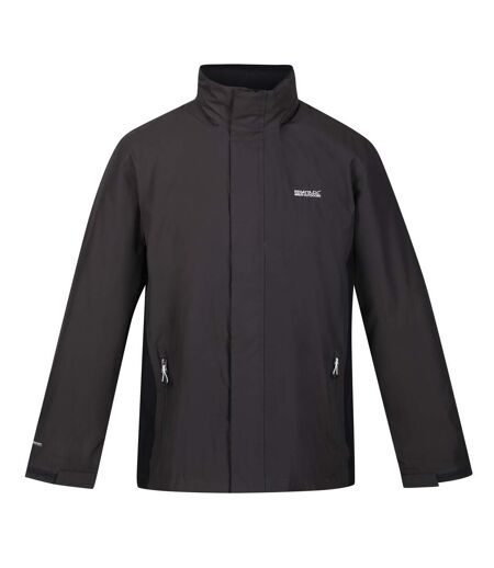 Regatta Great Outdoors Mens Outdoor Classic Matt Hooded Waterproof Jacket (Ash/Black) - UTRG919